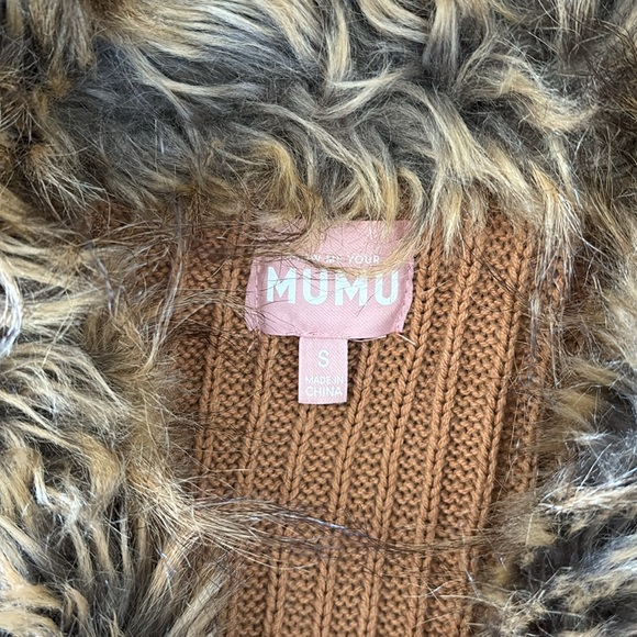 Show me Your Mumu Fur Collar Cardigan - Picture 2 of 3